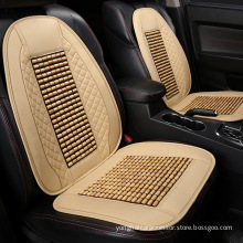 Natural wood bead car seat cushion